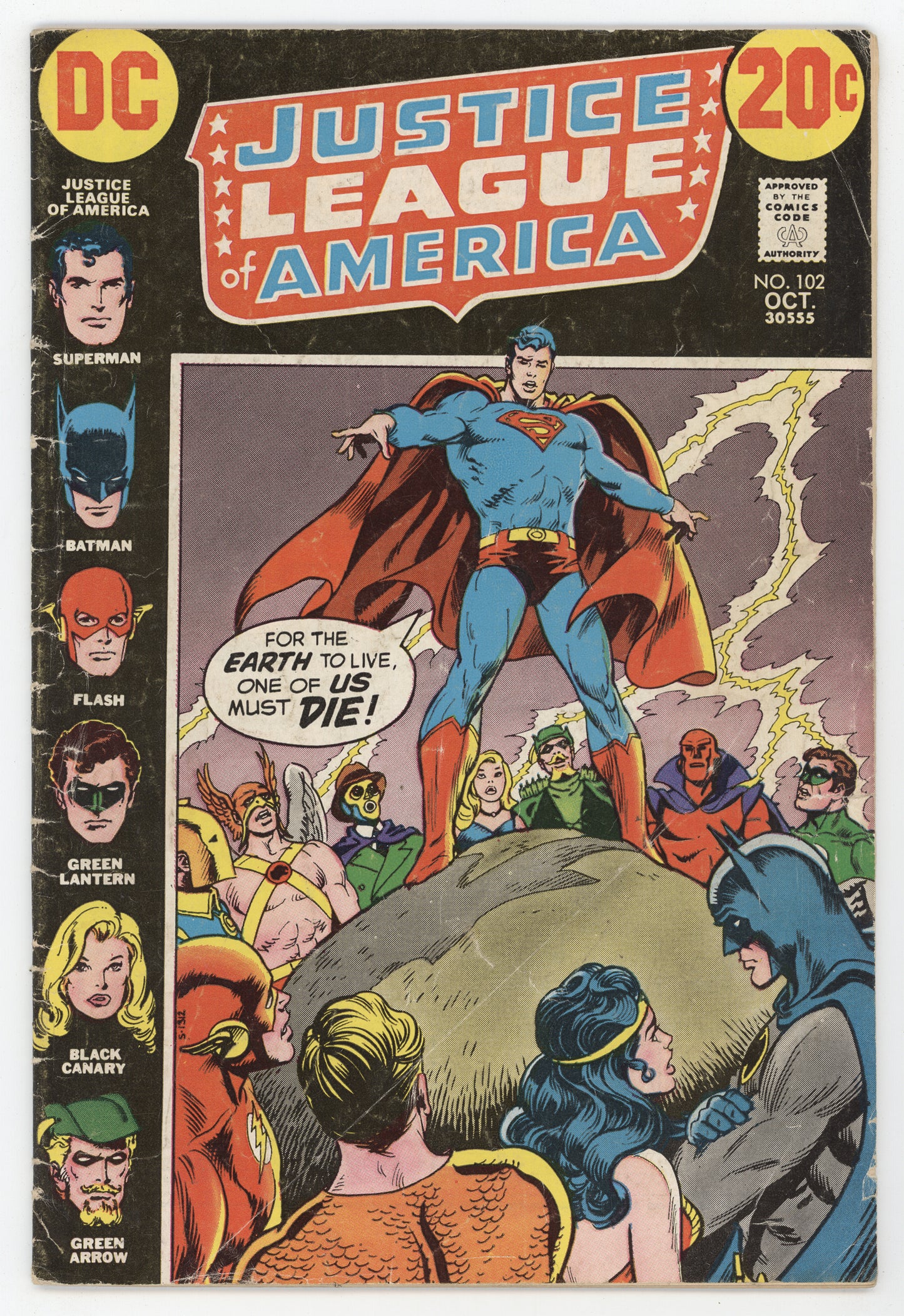 Justice League Of America 102 DC 1972 VG Superman Batman Wonder Woman Green Lantern