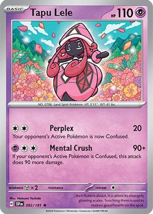 Tapu Lele 092/191 - SV08 Surging Sparks Holofoil
