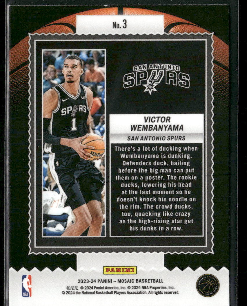2023-24 Panini Mosaic Jam Masters Victor Wembanyama #3