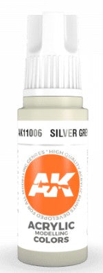 AK Interactive 11006 Silver Grey 3G Acrylic Paint 17ml Bottle