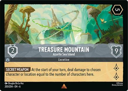 Treasure Mountain - Azurite Sea Island (203/204) - Azurite Sea Cold Foil