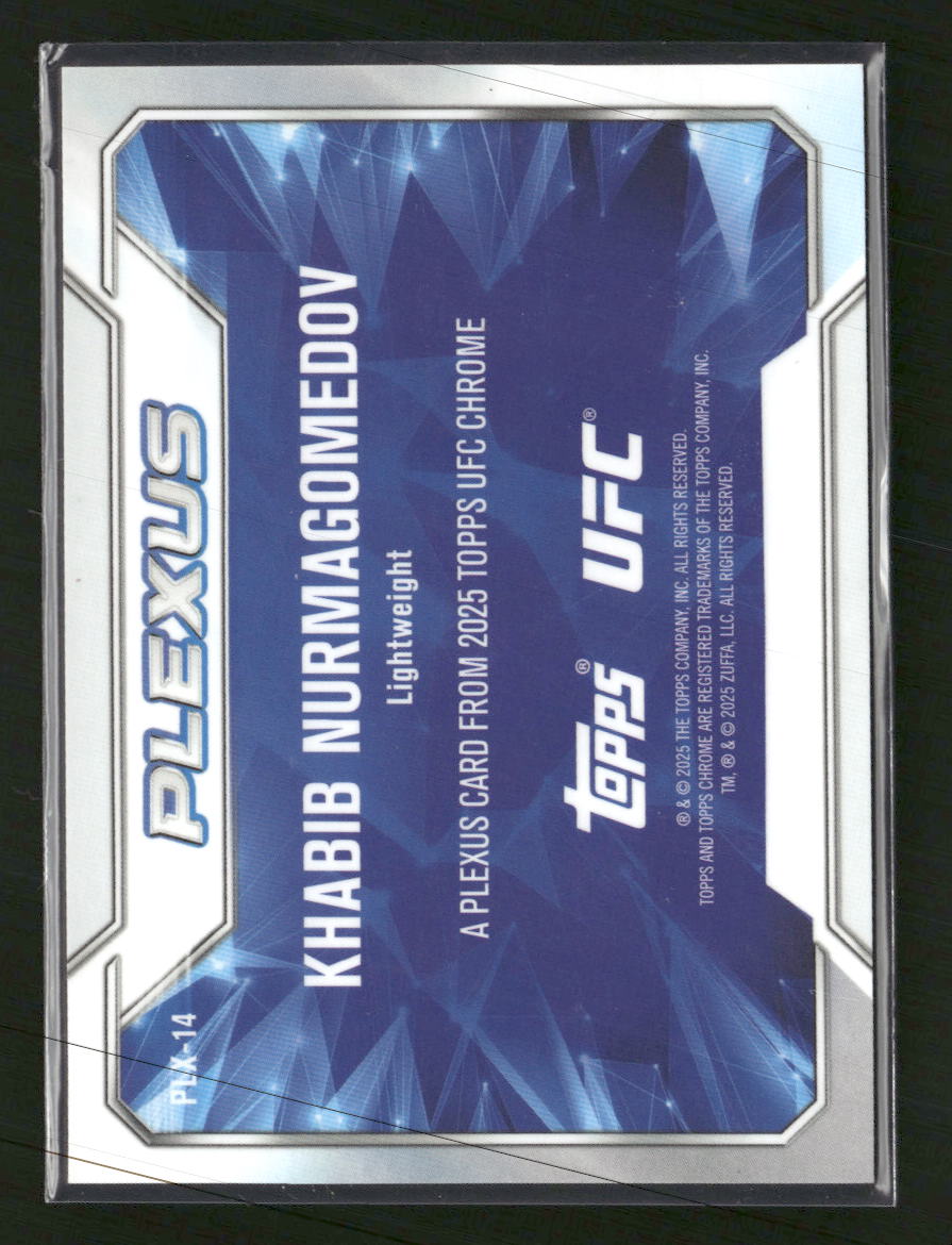 2025 Topps Chrome UFC Plexus Orange Refractor Khabib Nurmagomedov #/25 #PLX-14