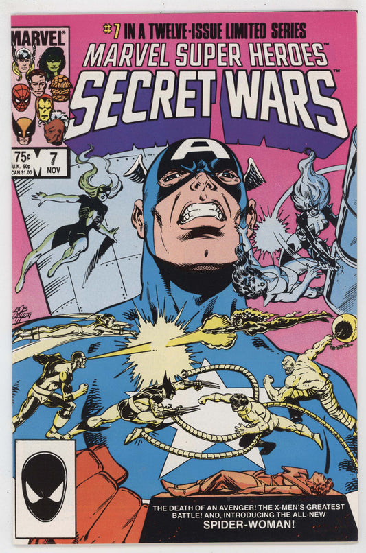 Marvel Super Heroes Secret Wars 7 1984 VF Captain America 1st Spider-Woman