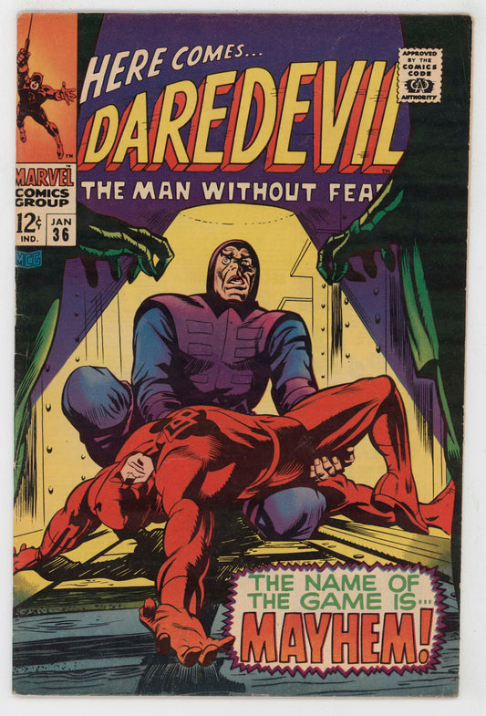 Daredevil 36 Marvel 1968 FN Gene Colan Stan Lee Trapster Invisible Girl