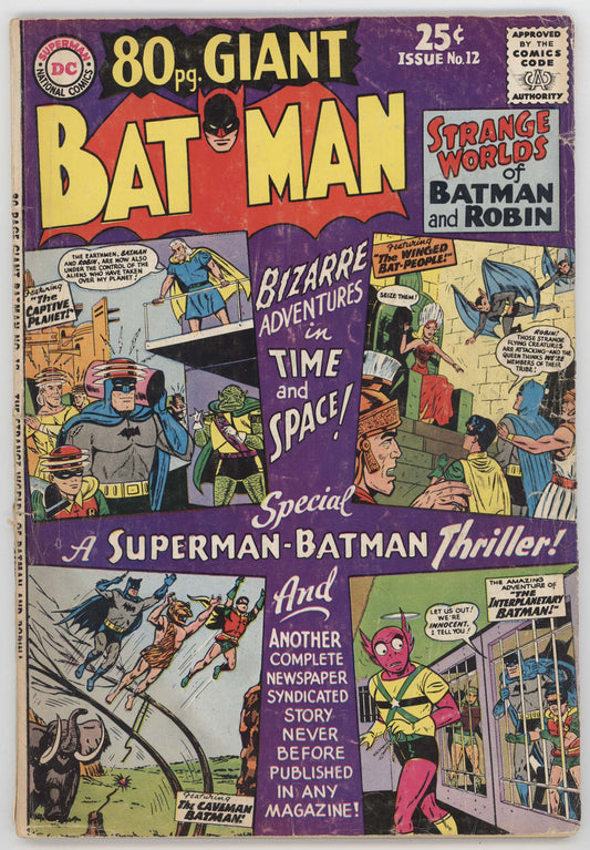 Eighty 80 Page Giant 12 DC 1965 VG Batman Robin Win Mortimer