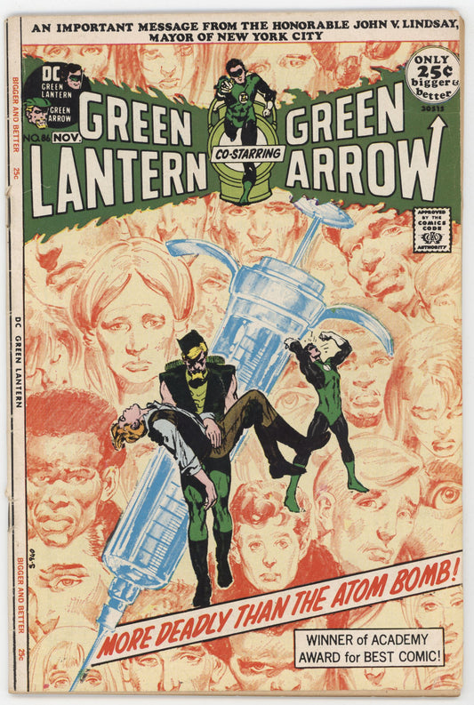 Green Lantern 86 DC 1971 FN Neal Adams Denny O'Neil Arrow Speedy Drug Epidemic Needle