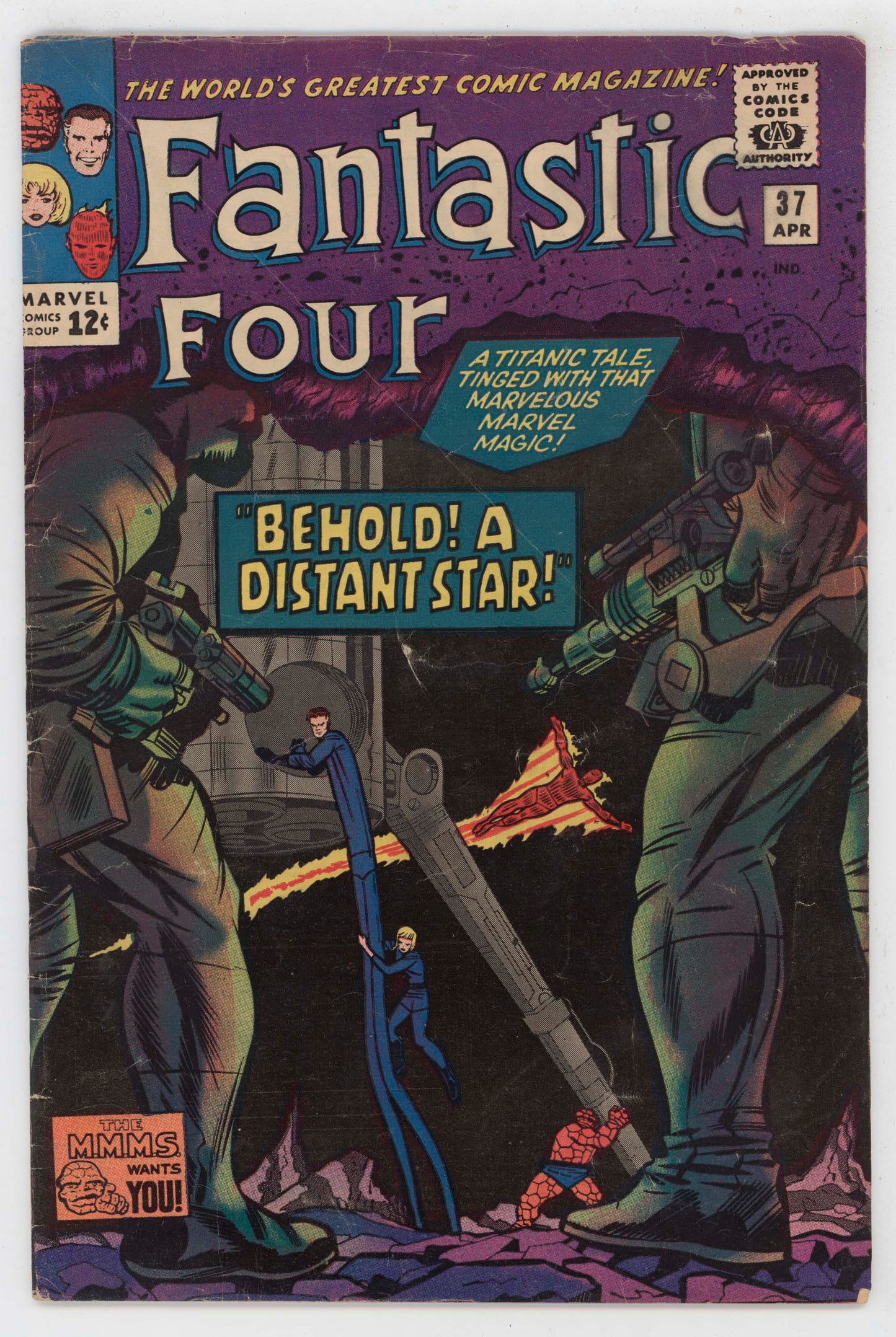 Fantastic Four 37 Marvel 1965 VG FN Jack Kirby Stan Lee Skrull 1st Anelle