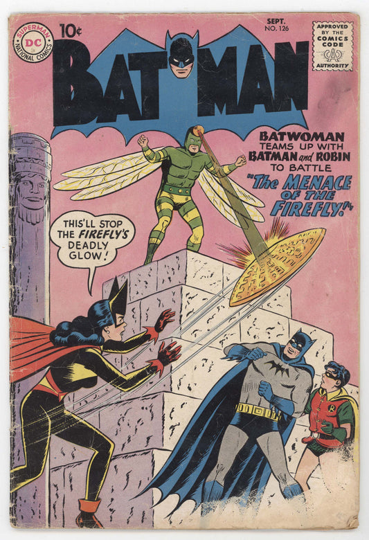 Batman 126 DC 1959 GD Curt Swan Bill Finger Robin Batwoman Firefly