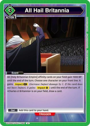 All Hail Britannia (UE04BT/CGH-1-064) - UE04BT CODE GEASS Lelouch of the Rebellion