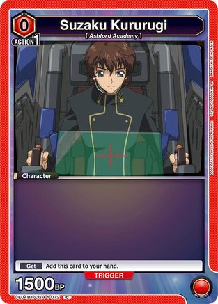 Suzaku Kururugi (072) (Box Topper Foil) (UE04BT/CGH-1-072) - UE04BT CODE GEASS Lelouch of the Rebellion Foil