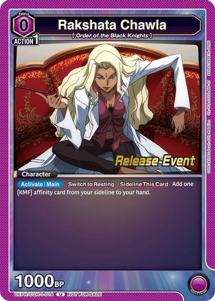 Rakshata Chawla (014) (UEPR/CGH-1-014) - UE04BT CODE GEASS Lelouch of the Rebellion Release Event Cards