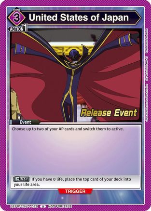 United States of Japan (UEPR/CGH-1-029) - UE04BT CODE GEASS Lelouch of the Rebellion Release Event Cards