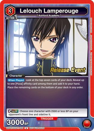 Lelouch Lamperouge (091) (UEPR/CGH-1-091) - UE04BT CODE GEASS Lelouch of the Rebellion Release Event Cards