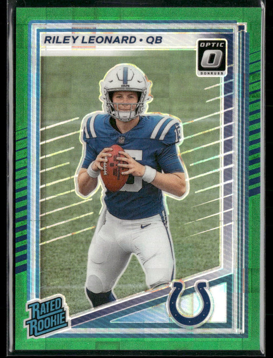 2025 Donruss Optic Rated Rookies Preview Green Pandora Riley Leonard #/25 #341