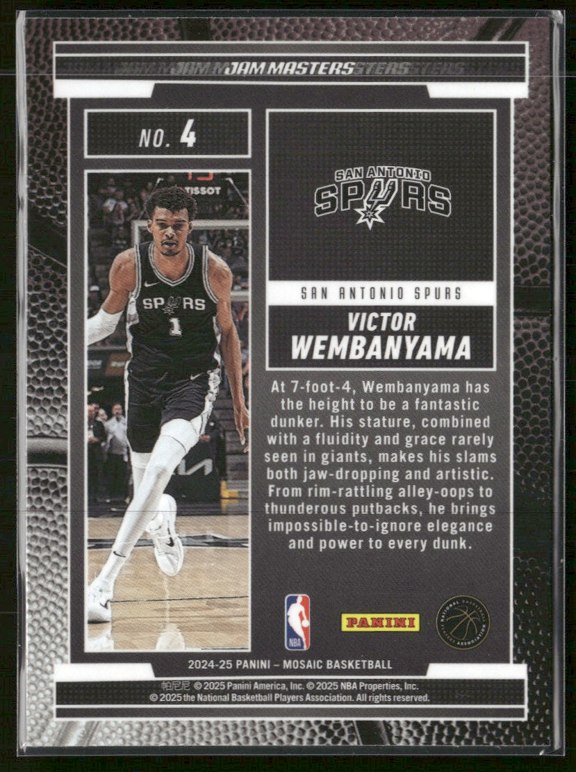 2024-25 Panini Mosaic Jam Masters Victor Wembanyama #4