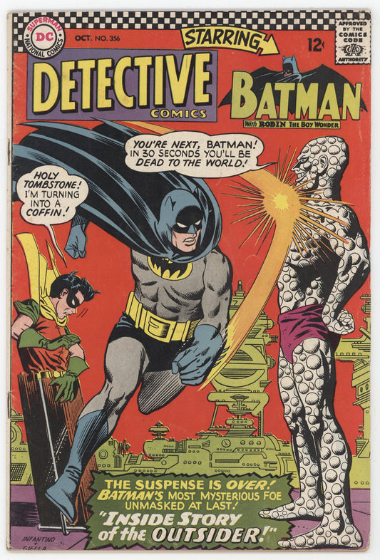 Batman Detective Comics 356 DC 1966 FN Carmine Infantino Robin Elongated Man