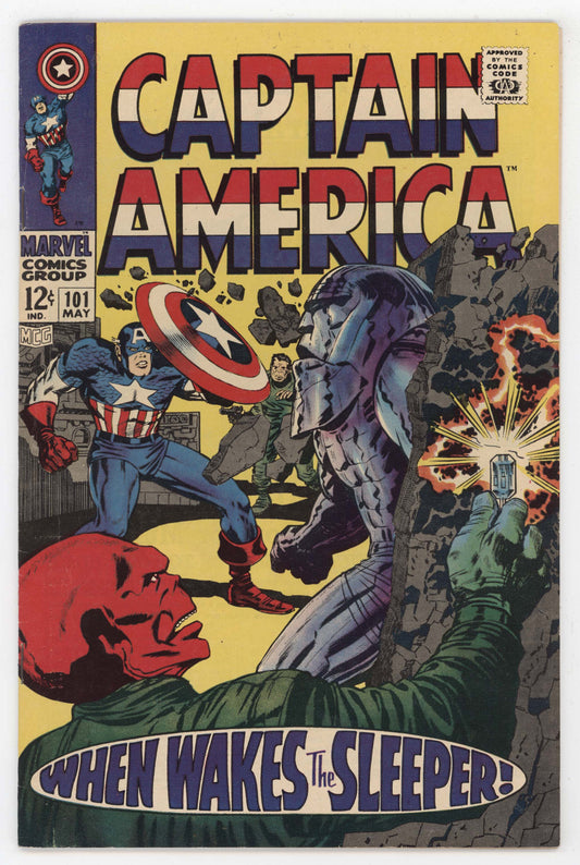 Captain America 101 Marvel 1968 FN Stan Lee Jack Kirby Red Skull Nick Fury