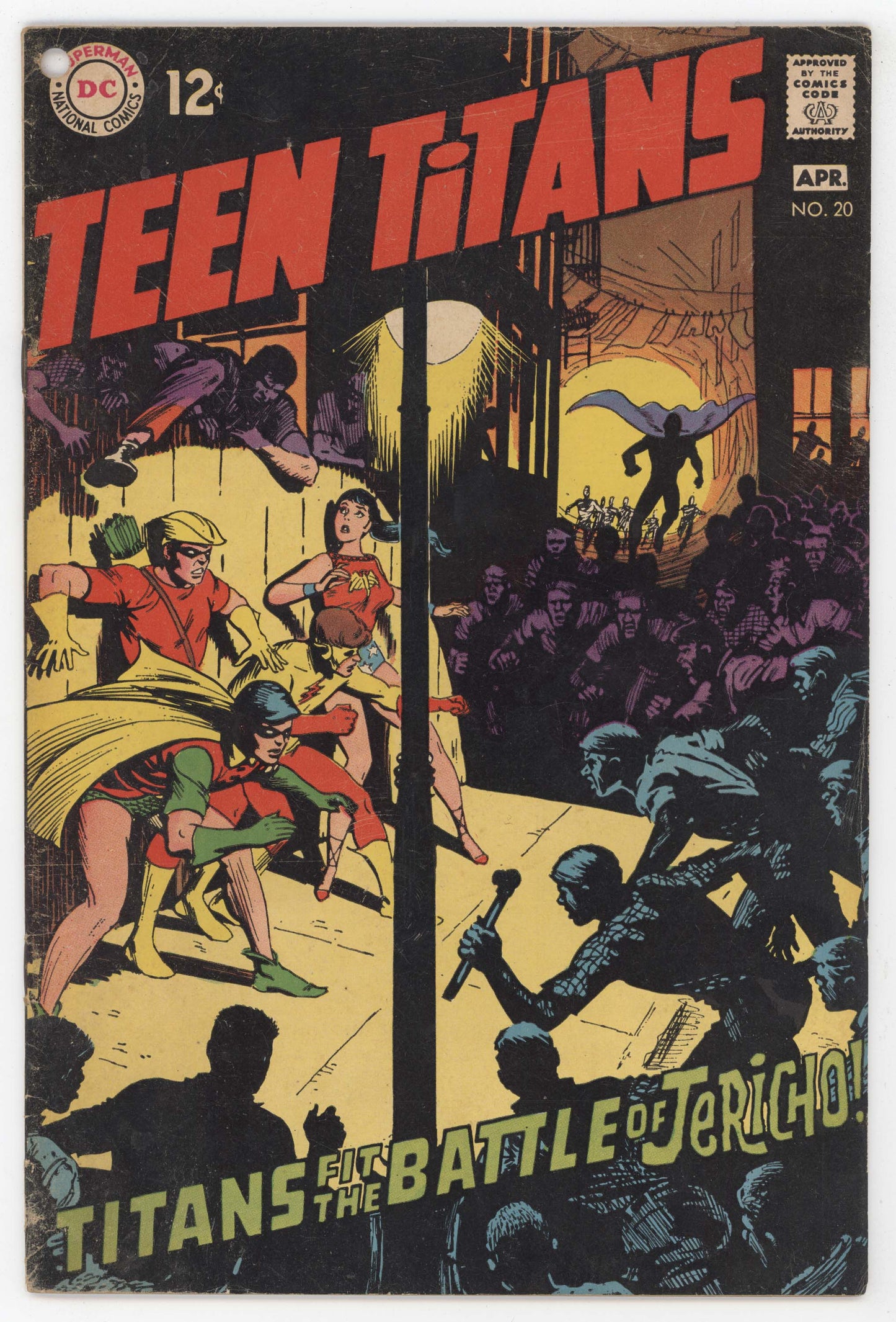 Teen Titans 20 DC 1969 GD Neal Adams Nick Cardy Robin Kid Flash Speedy Wonder Girl