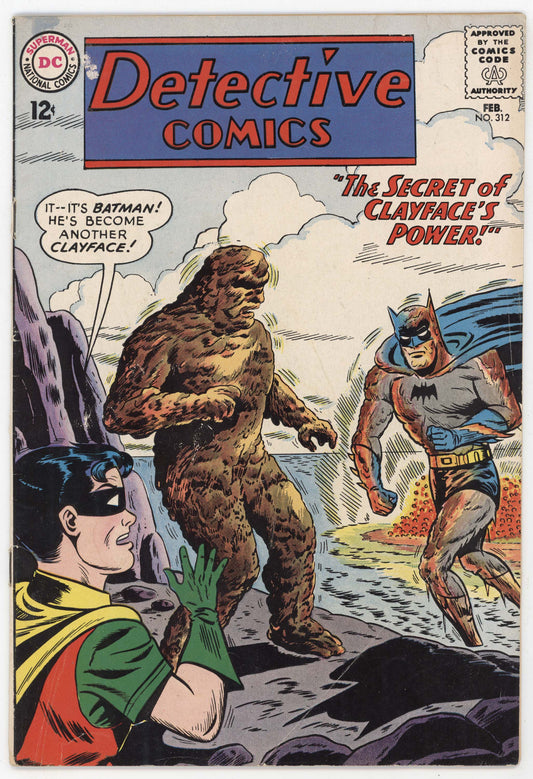 Batman Detective Comics 312 DC 1963 VG Sheldon Moldoff Clayface Martian Manhunter