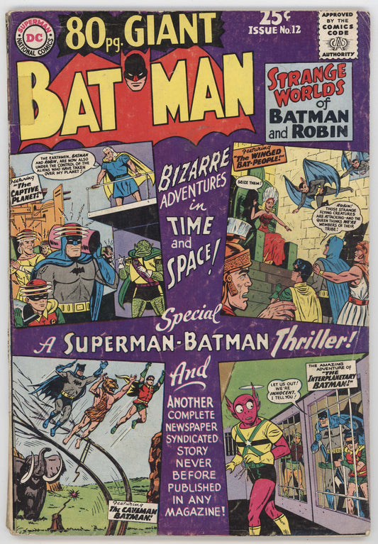 Eighty 80 Page Giant 12 DC 1965 FR GD Batman Robin Win Mortimer
