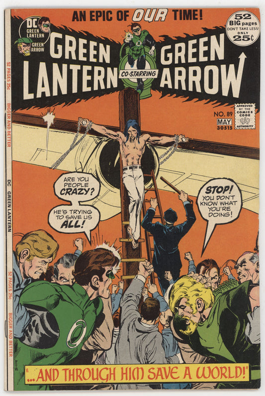 Green Lantern 89 DC 1972 VF Neal Adams Denny O'Neil Crucifixion Bondage Arrow