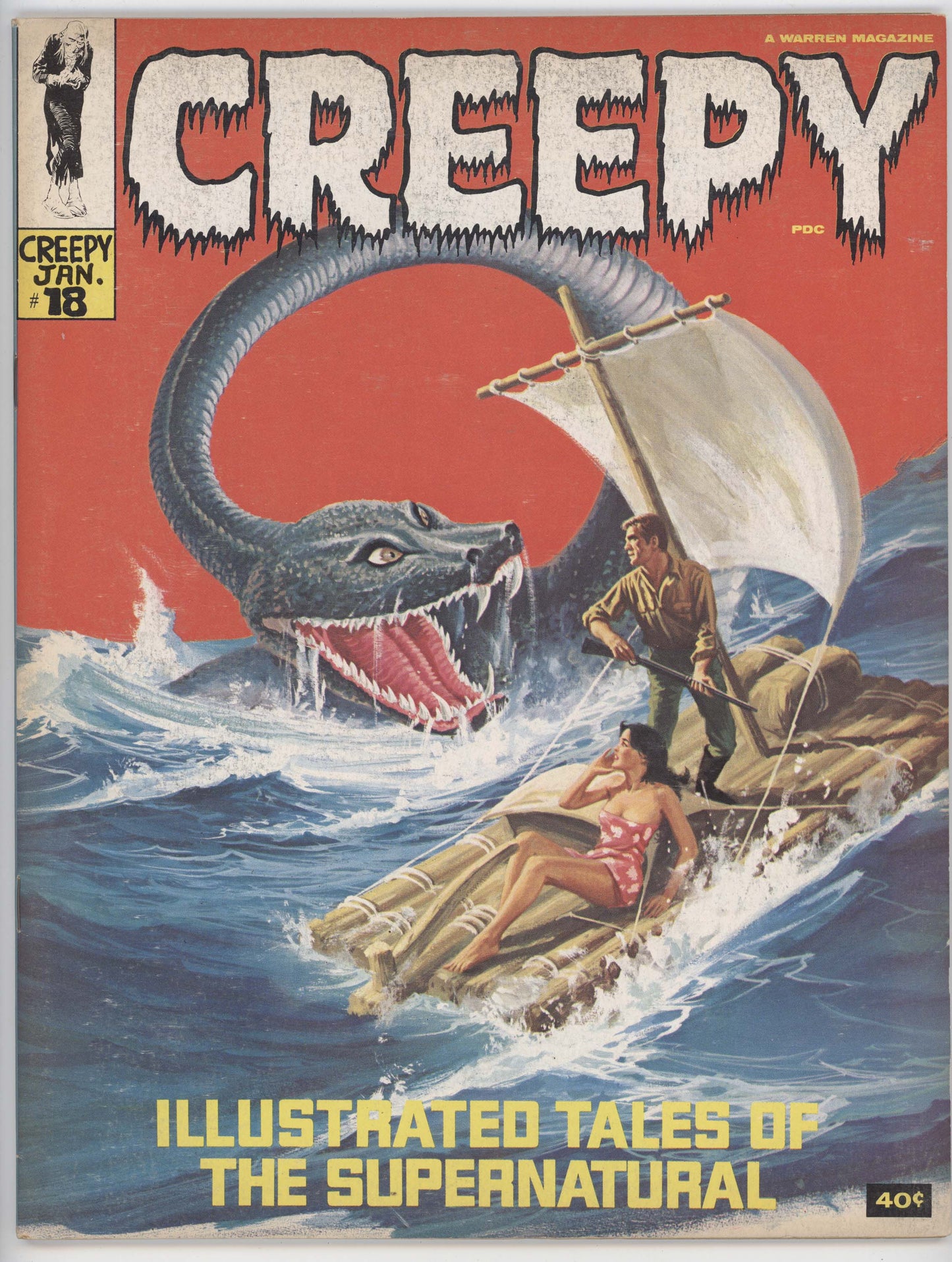 Creepy Magazine 18 Warren 1967 FN VF Vic Prezo GGA Sea Monster