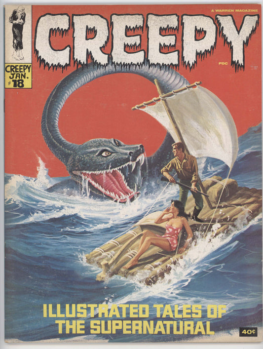 Creepy Magazine 18 Warren 1967 FN VF Vic Prezo GGA Sea Monster