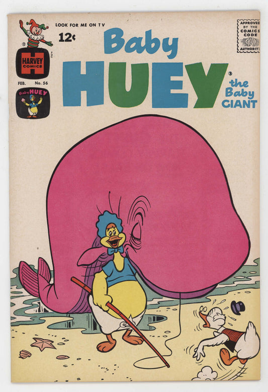 Baby Huey The Baby Giant 56 Harvey 1964 NM- 9.2 Purple Whale Fishing