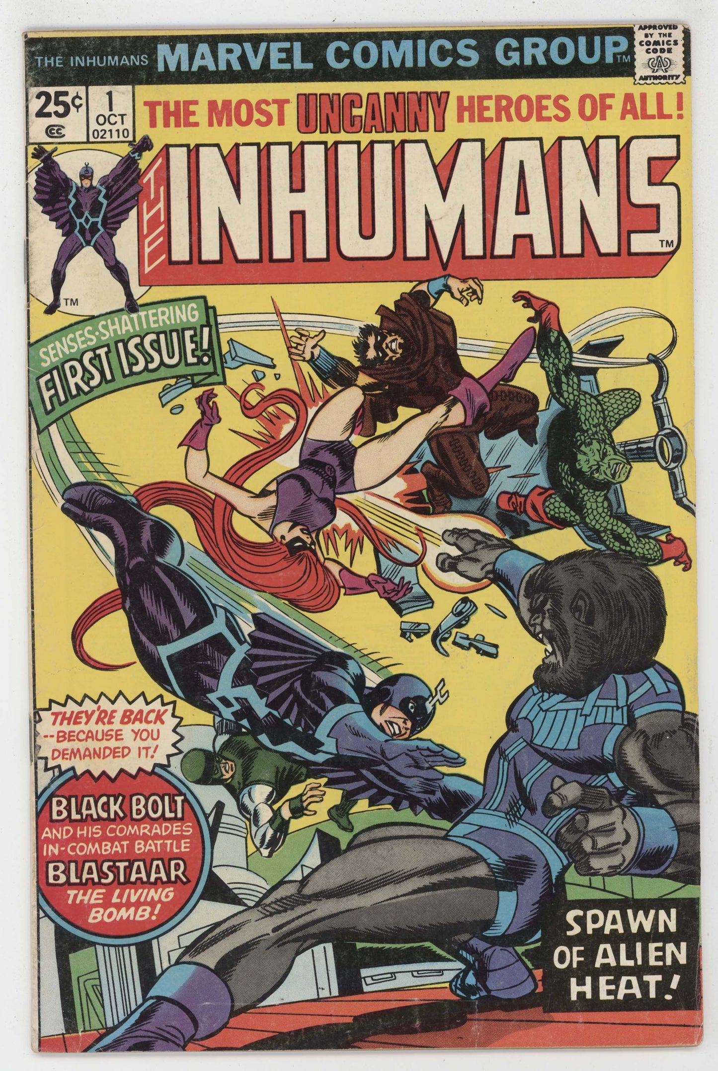 Inhumans 1 Marvel 1975 VG FN Black Bolt Medusa Gorgon Blastaar Gil Kane