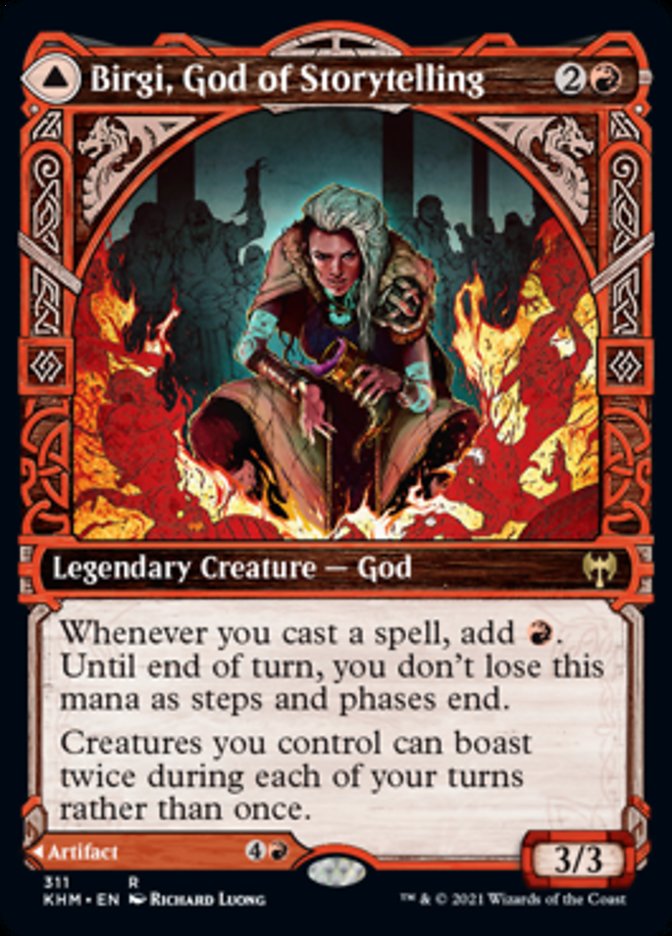 Birgi, God of Storytelling // Harnfel, Horn of Bounty (KHM-311) - Kaldheim: (Showcase)