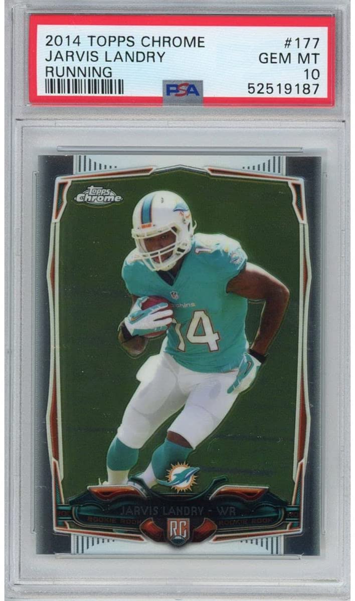 Graded 2014 Topps Chrome Jarvis Landry #177 Running Rookie RC Football Card PSA 10 Gem Mint - Golden Apple Comics