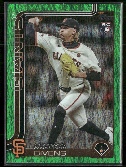 2025 Topps Green Rainbow Foil Spencer Bivens Rookie #/99 #537