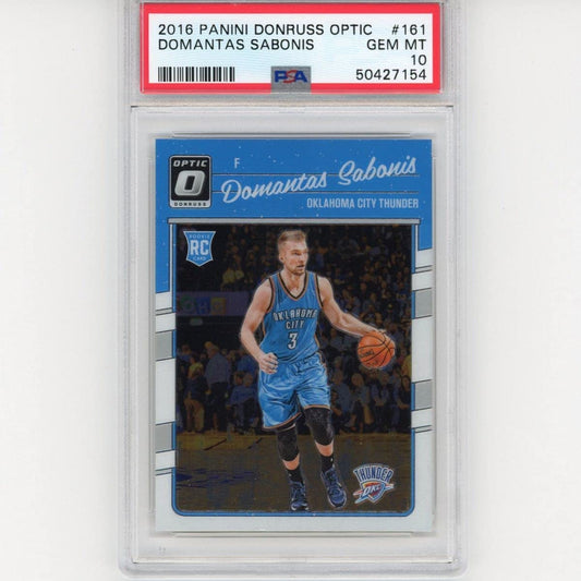 Graded 2016-17 Panini Donruss Optic Domantas Sabonis #161 Rookie RC Basketball Card PSA 10 Gem Mint