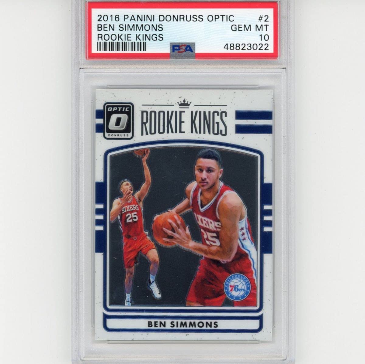 Graded 2016-17 Panini Donruss Optic Ben Simmons #2 Rookie Kings RC Basketball Card PSA 10 Gem Mint