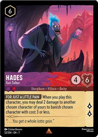 Hades - Fast Talker (52/204) - Archazias Island Cold Foil