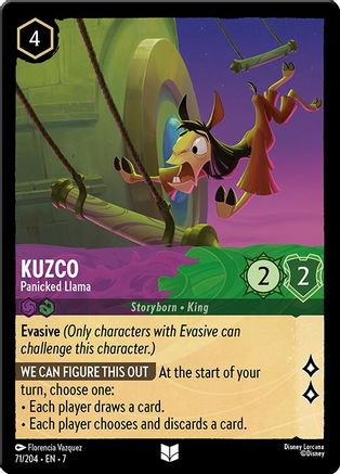 Kuzco - Panicked Llama (71/204) - Archazias Island Cold Foil