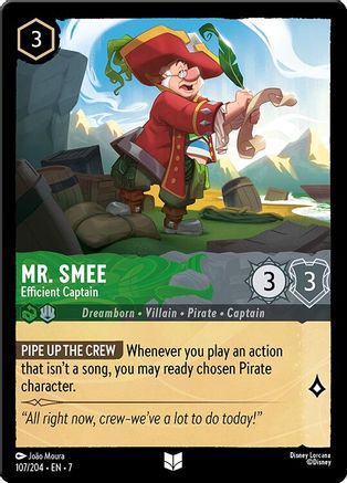 Mr. Smee - Efficient Captain (107/204) - Archazias Island Cold Foil