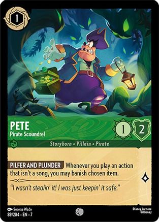 Pete - Pirate Scoundrel (89/204) - Archazias Island Cold Foil