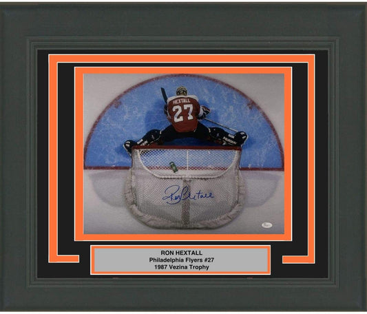 Framed Autographed/Signed Ron Hextall Philadelphia Flyers 16x20 Hockey Photo JSA COA - Golden Apple Comics