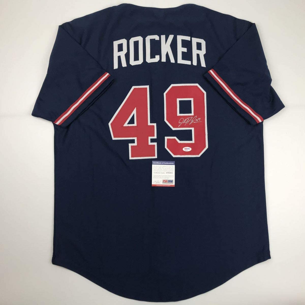 Autographed/Signed John Rocker Atlanta Blue Baseball Jersey PSA/DNA COA - Golden Apple Comics