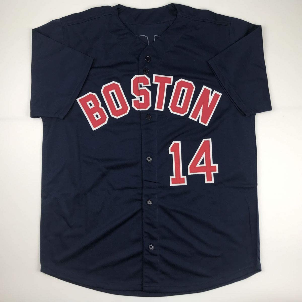Autographed/Signed Jim Rice Boston Blue Baseball Jersey JSA COA - Golden Apple Comics
