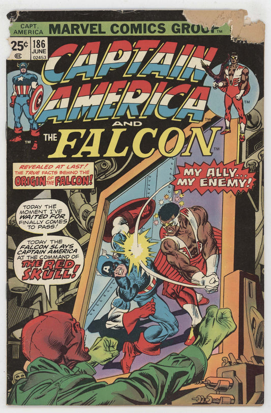 Captain America 186 Marvel 1975 FR GD Gil Kane Steve Englehart Falcon Red Skull