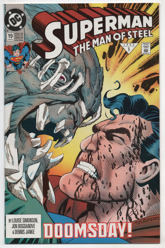 Superman Man Of Steel 19 DC 1993 NM Doomsday Louise Simonson