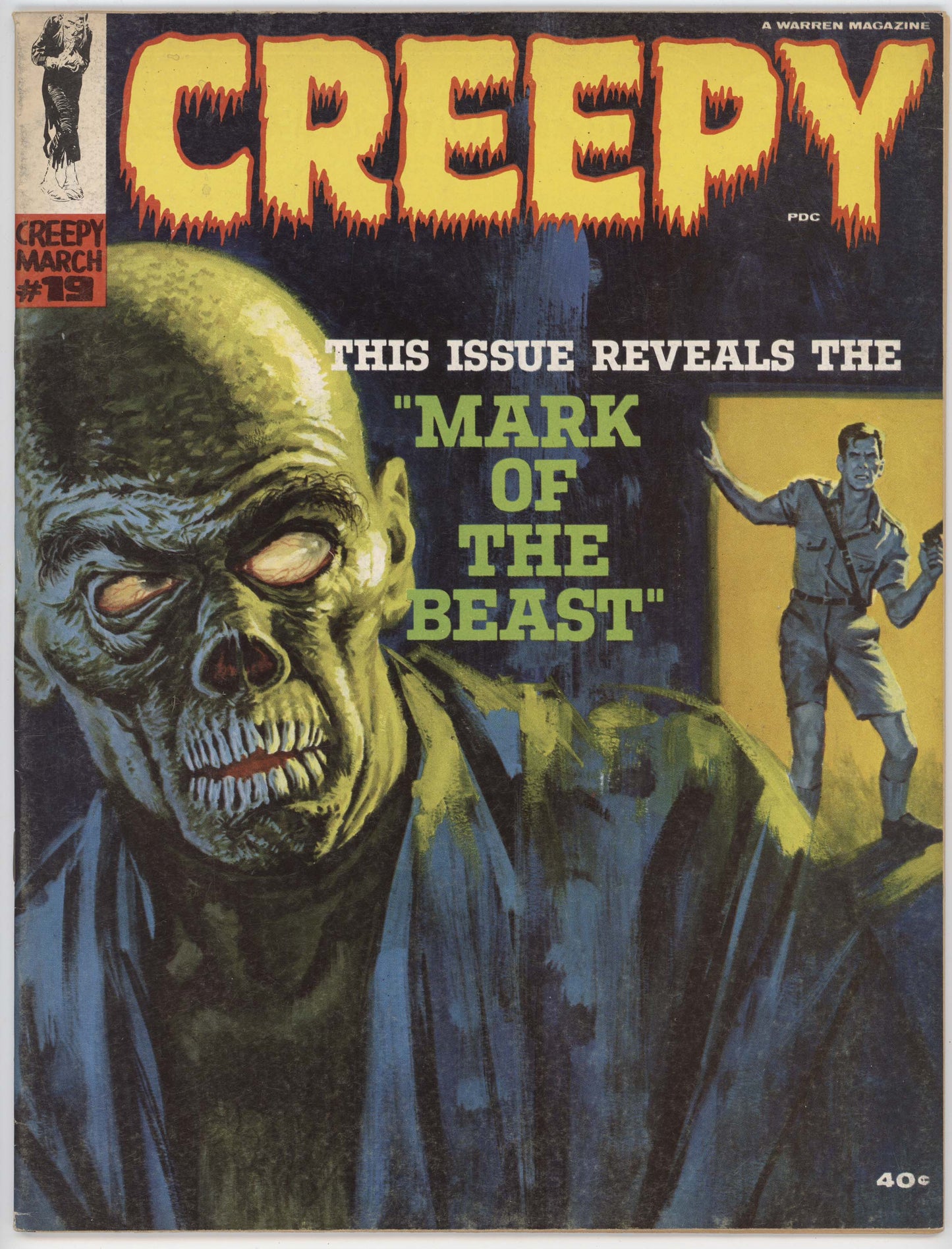 Creepy Magazine 19 Warren 1968 VF Vic Prezo Mark Of The Beast