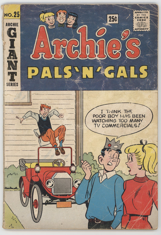 Archie's Pals and Gals 25 Archie 1963 GD Betty Veronica Swimsuit Bikini Pin-Up GGA