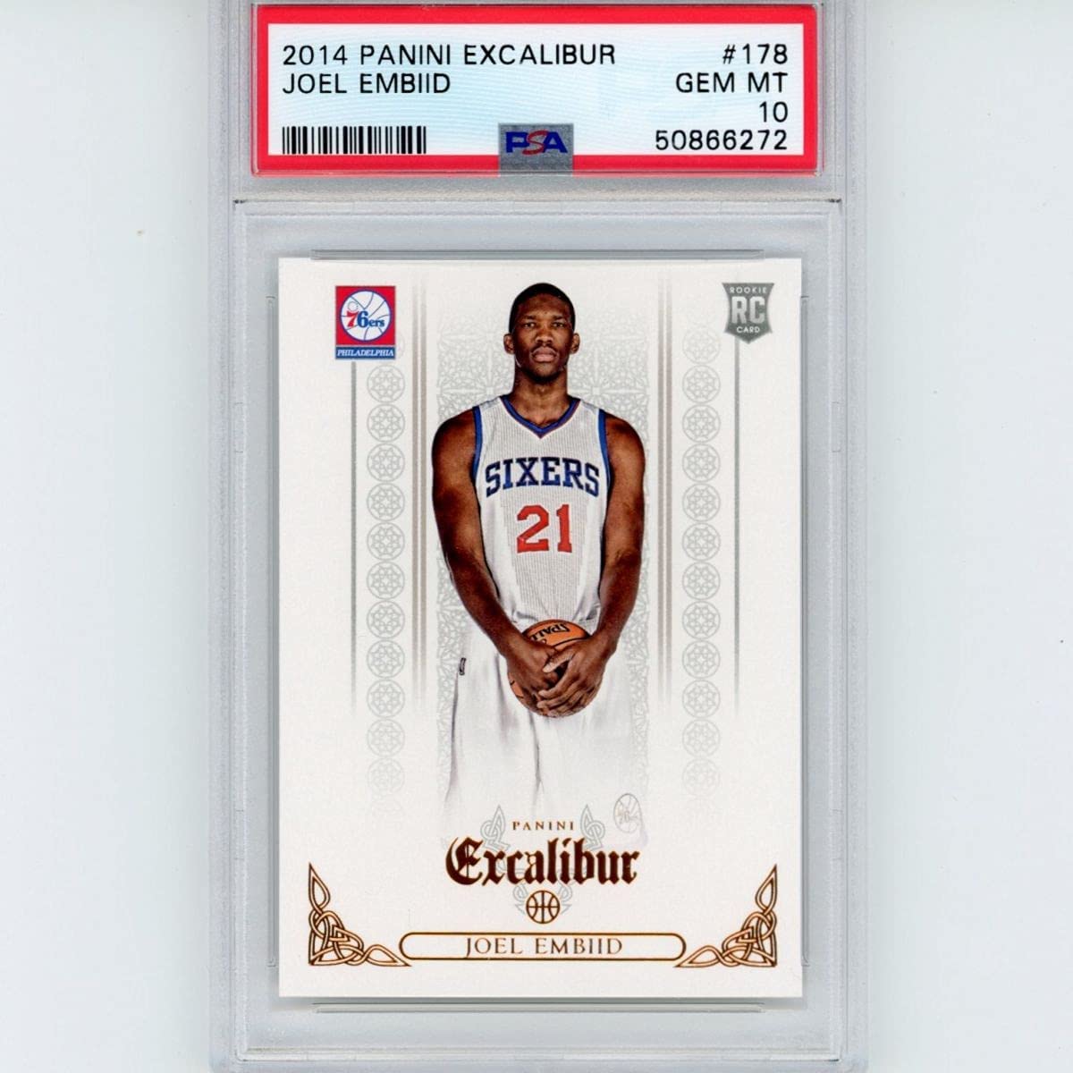 Graded 2014-15 Panini Excalibur Joel Embiid #178 Rookie RC Basketball Card PSA 10 Gem Mint