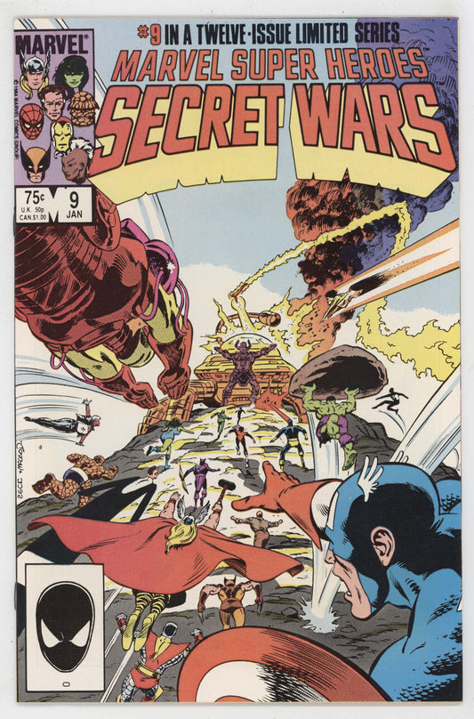 Marvel Super Heroes Secret Wars 9 1985 NM- 9.2 Spider-Man X-Men Avengers