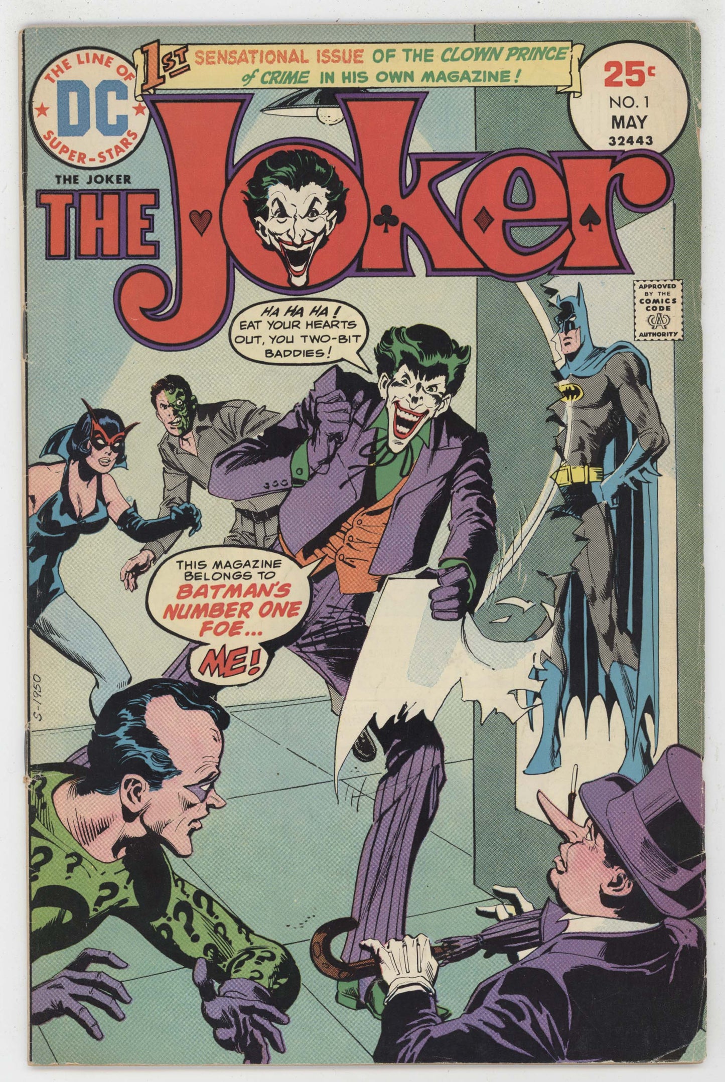 Joker 1 DC 1975 VG FN Batman Two-Face Riddler Dick Giordano Denny O'Neil