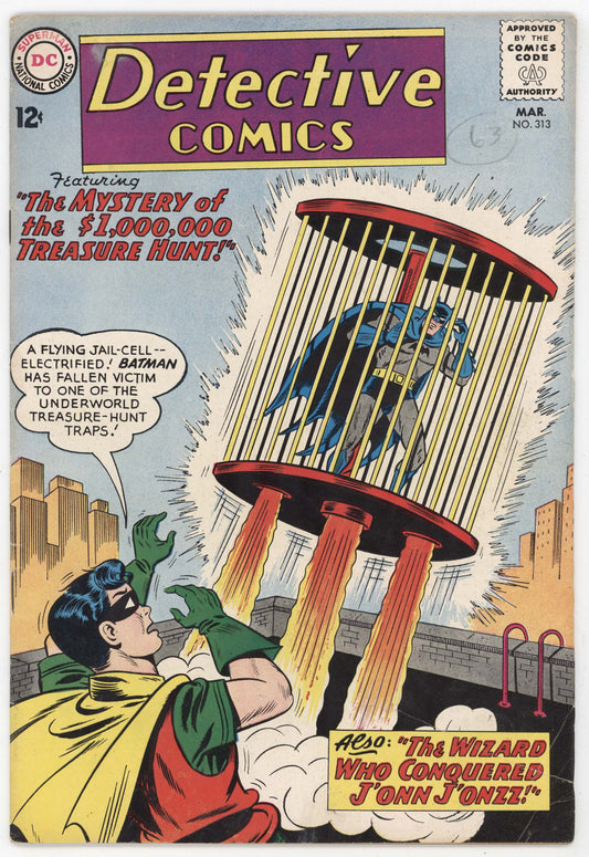 Batman Detective Comics 313 DC 1963 VG FN Sheldon Moldoff Robin Cage Bondage Deathtrap