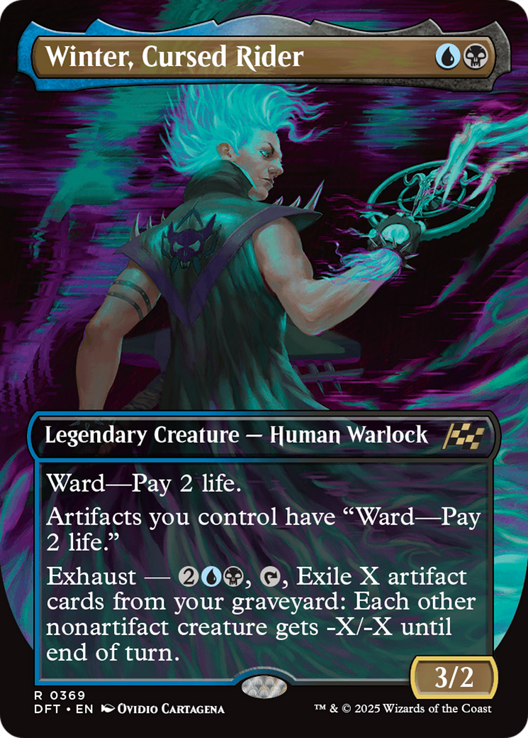 Winter, Cursed Rider (DFT-369) - Aetherdrift (Borderless) Foil
